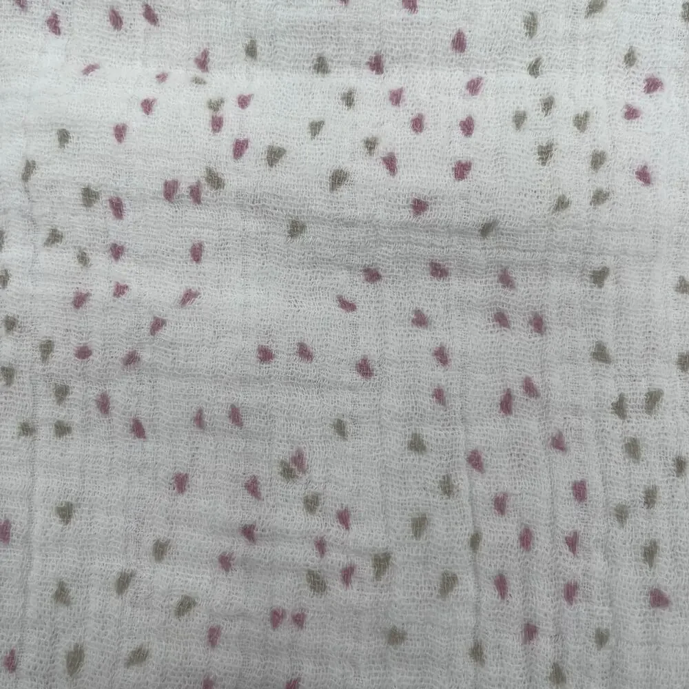 ADEN + ANAIS Baby Swaddle Blanket White Muslin Pink Gray Confetti Sleep Light